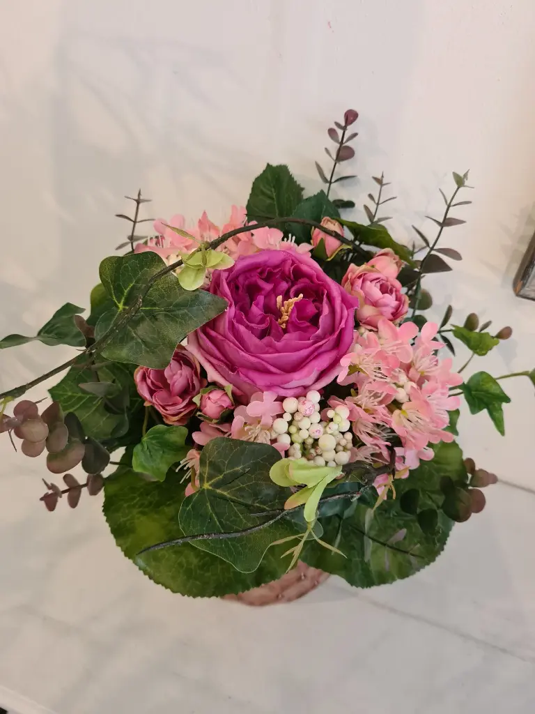 Rosenstrauß Artischoke Kunstblumen